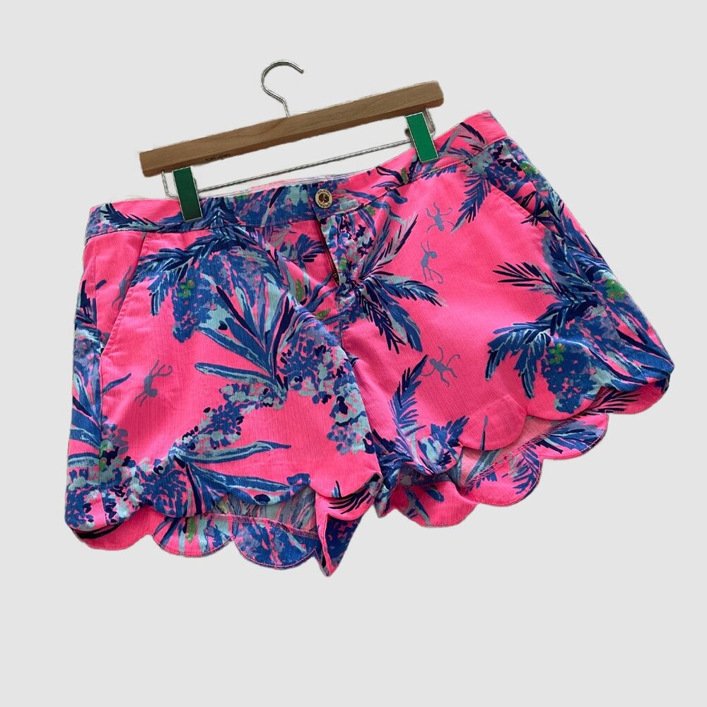 Lilly Pulitzer Tropical Pink and Blue High Waist Shorts